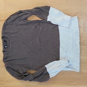 Control Sector oversized color blocked cotton knit sweater